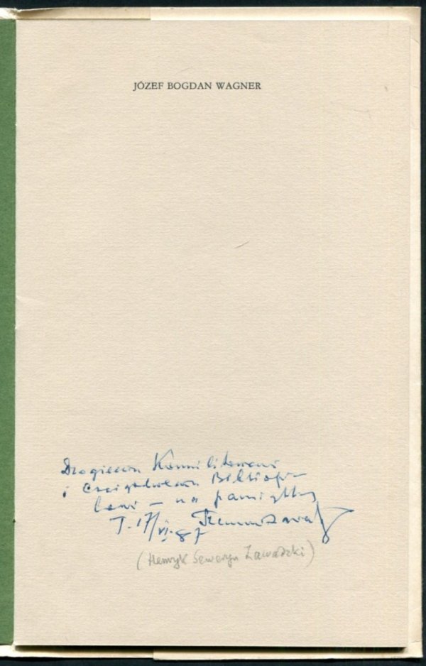  Zawadzki Henryk Seweryn - Józef Bogdan Wagner, dyrektor tajnych drukarń Rządu Narodowego w Powstaniu Styczniowym
