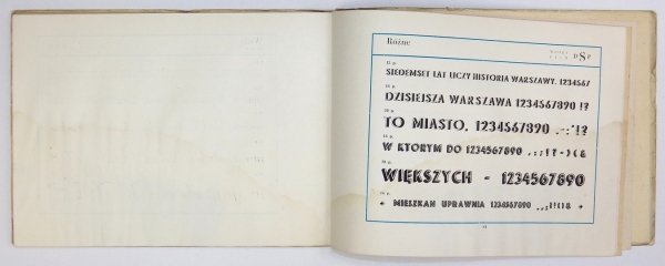 WZORY pism Drukarni Dziełowej  1952