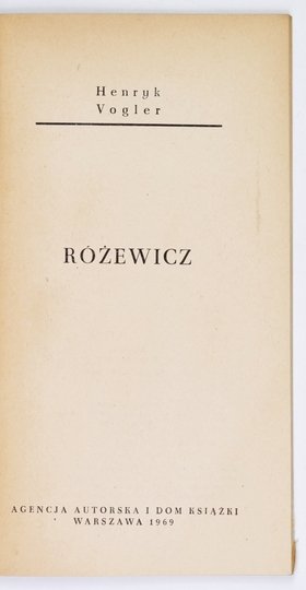 VOGLER Henryk - Różewicz.