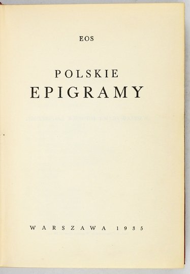 EOS - Polskie epigramy