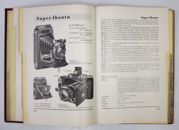 [KATALOG]. Zeiss Ikon Hauptkatalog für Cameras und Photobedarf 1937.