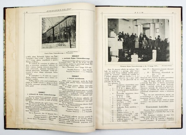 LANGE Antoni - "Sejm" (w dwuch [!] częściach). Wydanie pamiątkowe illustrowane. Pod główną red. ...