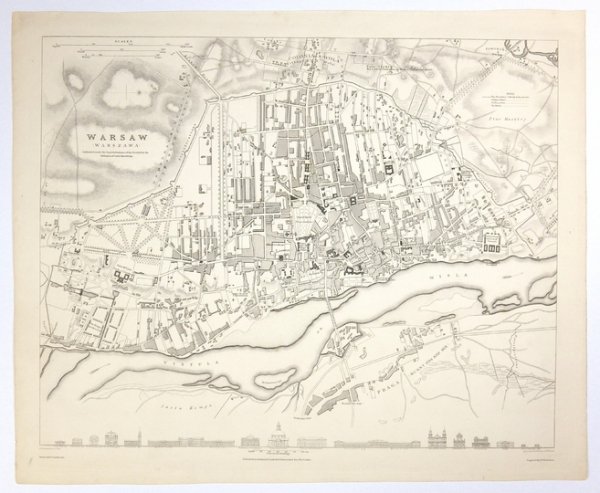 [WARSZAWA]. Warsaw (Warszawa). Miedzioryt form. 29,3x36,9 na ark. 33,8x41 cm.