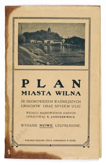 [WILNO]. Plan miasta Wilna. Plan barwny form. 56,5x46,6 cm