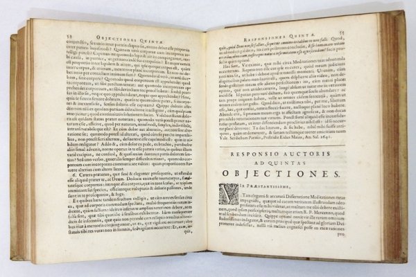 DESCARTES René - Meditationes De Prima Philosophia, In quibus Dei Existentia, &amp; Animae humanae a corpore Distinctio, demonstrantur [...]. Editio ultima prioribus auctior &amp; emendatior.