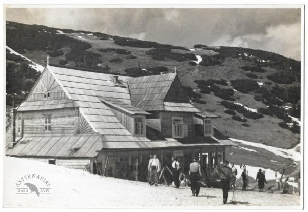 [GÓRY - Karpaty - Tatry - prywatne schronisko Wyżnie Bustryckich na Hali Gąsienicowej - fotografia widokowa, sytuacyjna].