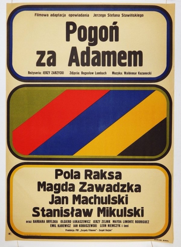 Erol Jakub - Pogoń za Adamem - plakat
