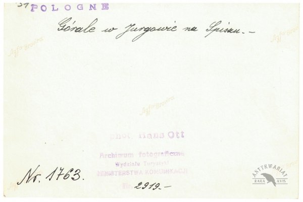 [GÓRY - Karpaty - górale w Jurgowie na Spiszu - fotografia zbiorowa, sytuacyjna].