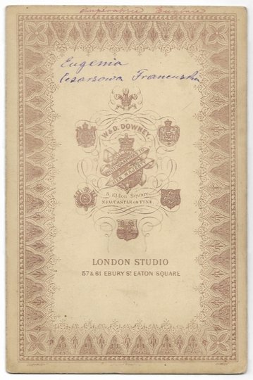 [cesarzowa EUGENIA de MONTIJO, małżonka Napoleona III Bonaparte, cesarza Francuzów - fotografia portretowa]. [l. 70./80. XIX w.]