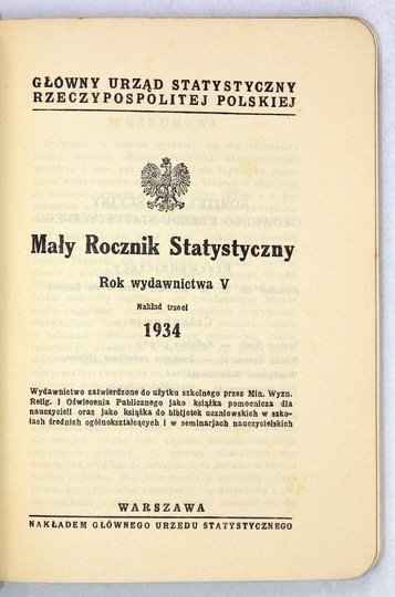 MAŁY Rocznik Statystyczny. Rok 5: 1934.