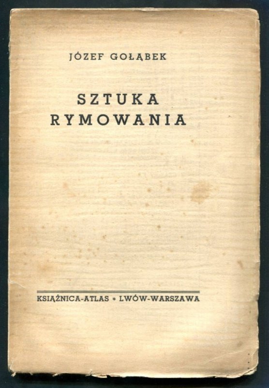 Gołąbek Józef - Sztuka rymowania