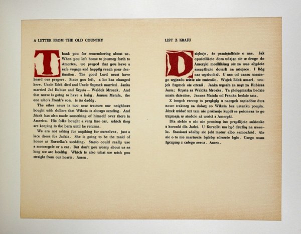 CZECZOT Andrzej - Aliens in the Big Apple. Polish Immigrants in New York. Polscy emigranci w Nowym Jorku. Twelve hand colored woodcuts. Dwanaście drzeworytów ręcznie kolorowanych. By [Andrzej] Czeczot. [Texts by Zofia Zaremba].