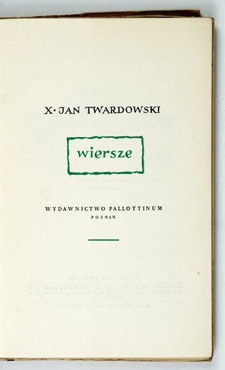 TWARDOWSKI Jan - Wiersze.