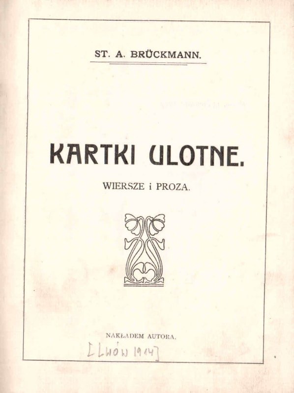 Renstrom Stanisława - Kartki ulotne. Wiersze i proza.