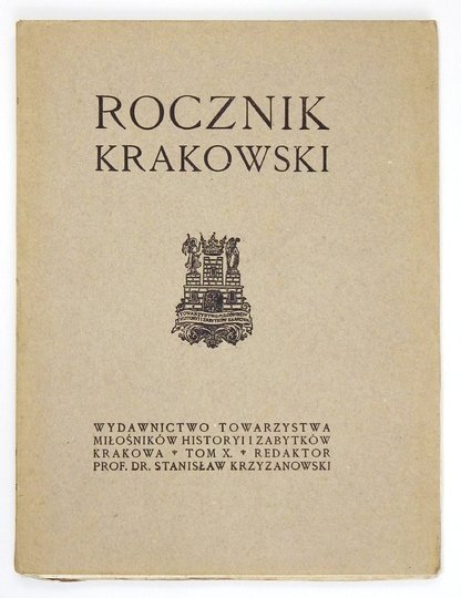 ROCZNIK Krakowski. 1917