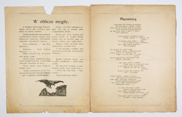 [POWSTANIE 1846]. Trzy druki dot. męczeńskiej śmierci powstańców Teofila Wiśniowskiego i Józefa Kapuścińskiego.