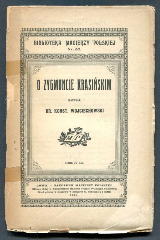 Wojciechowski Konstanty - O Zygmuncie Krasińskim