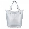 Duże Torebki Damskie Shopper Bag XXL firmy Hernan Srebrna