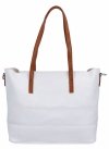 Duża Torebka Shopper Bag XL z Kosmetyczką firmy Herisson Biała