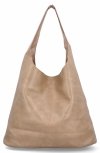 Duża Torebka Damska XL Shopper Bag z Kosmetyczką firmy Herisson Ciemno Beżowa