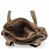 Dwukomorowa Torebka Damska Shopper Bag firmy Hernan Ziemista/Czekolada