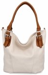 Torebka Damska Shopper Bag XL firmy Hernan Beżowa/Ruda