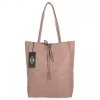 Uniwersalne Torebki Damskie XL Shopper Bag firmy Hernan Pudrowy Róż