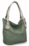 Torebka Damska Shopper Bag XL firmy Hernan Jasno Zielona/Beżowa