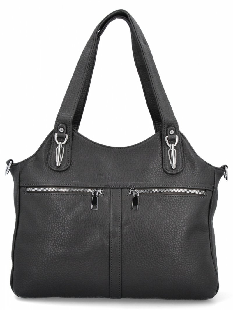 Torebka Damska typu Shopper Bag firmy Herisson Szara