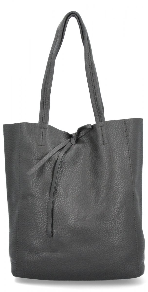 Torebka Damska typu Shopper Bag z Kosmetyczką firmy Herisson Szara