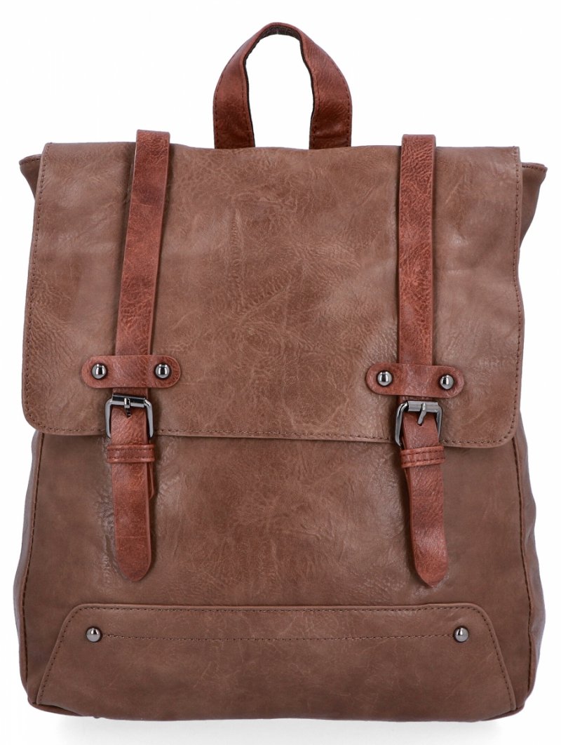 Stylowy Plecak Damski XL Vintage firmy Herisson Ziemisty