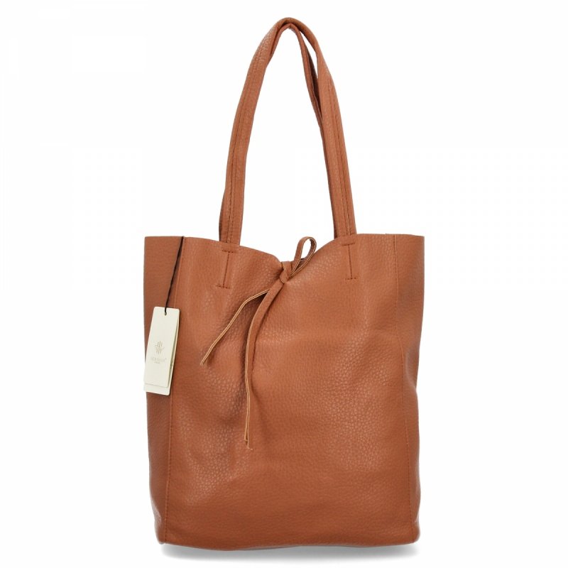 Torebka Damska typu Shopper Bag z Kosmetyczką firmy Herisson Ruda