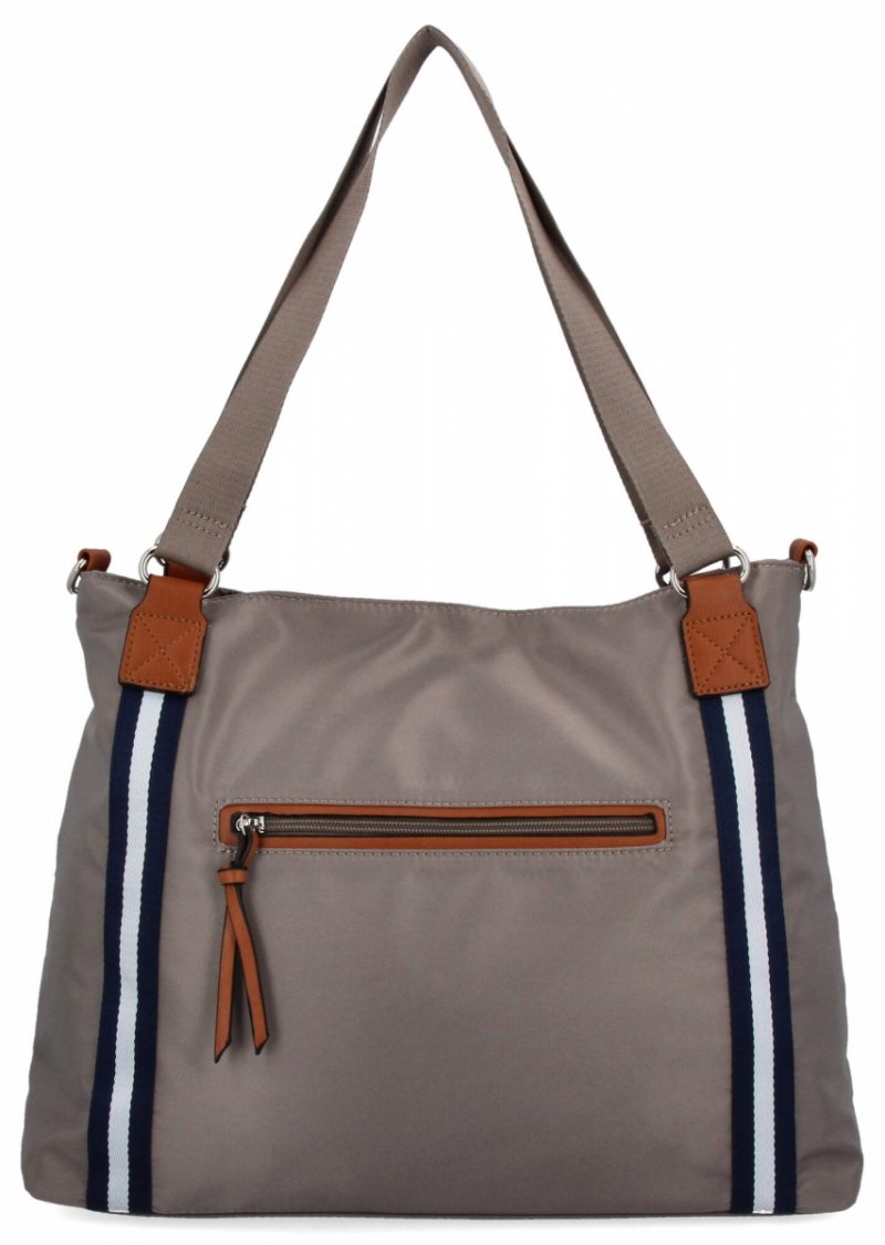 Torebka Damska typu Shopper Bag firmy Hernan Ciemno Beżowa