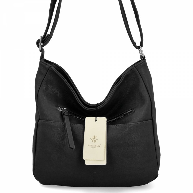 Miejska Torebka Damska Listonoszka firmy Herisson  Czarna