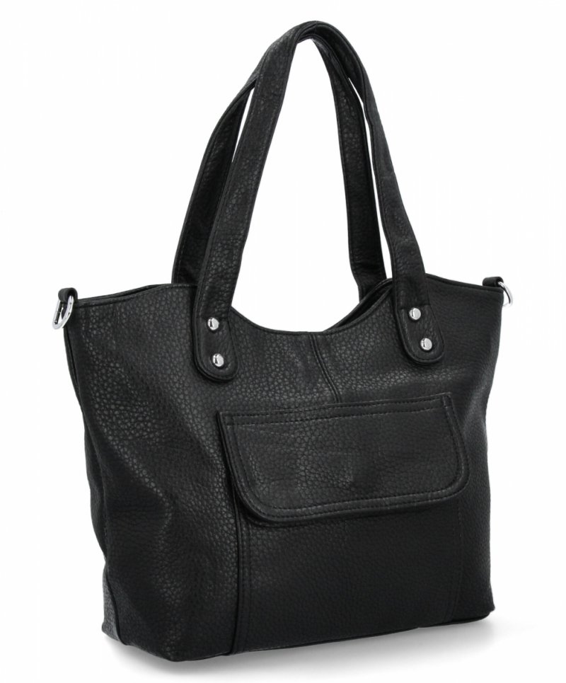 Torebka Damska typu Shopper firmy Herisson Czarna