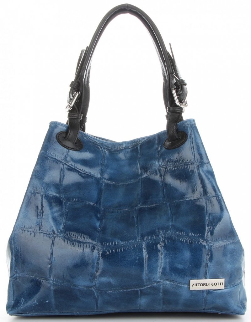 Torebka Skórzana Shopper Bag VITTORIA GOTTI Jeans