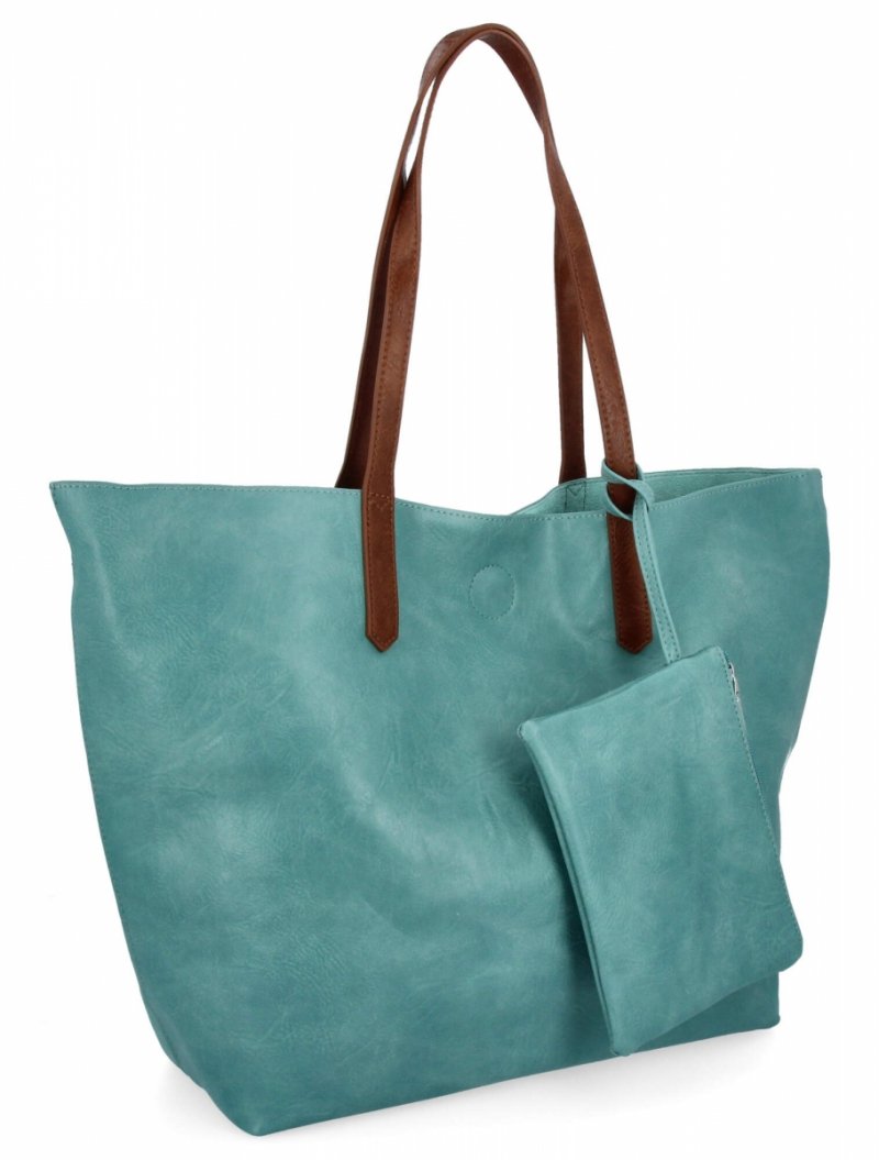 Torebka Damska Shopper Bag XXL firmy Herisson Miętowa