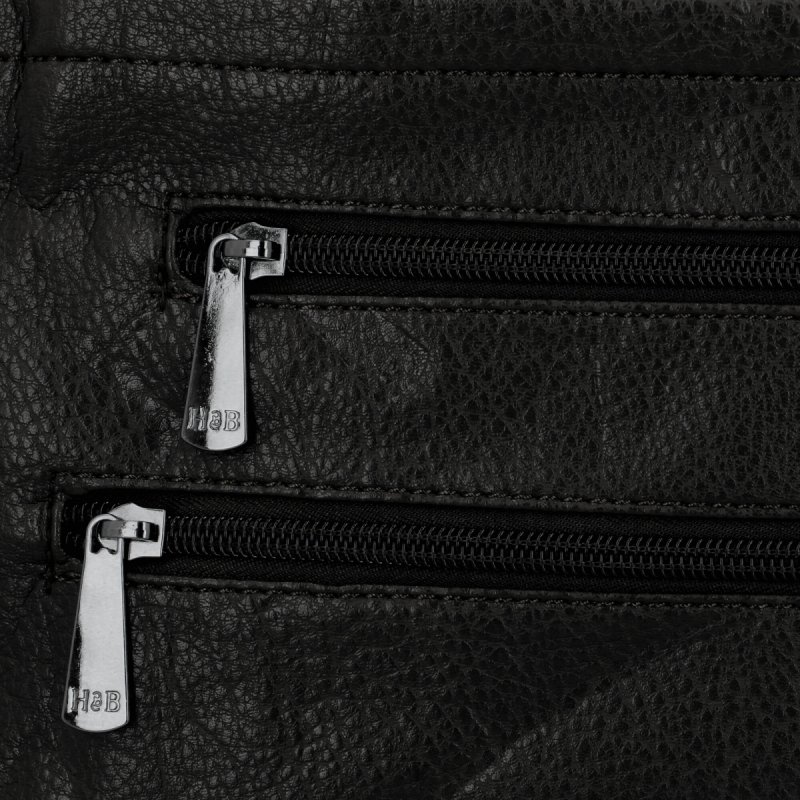 Dwukomorowa Torebka Damska firmy Hernan Czarna