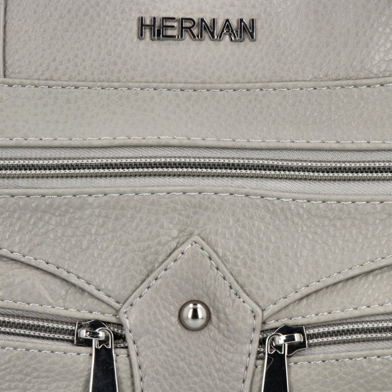 Torebka Damska typu Shopper Bag firmy Hernan Jasno Szara