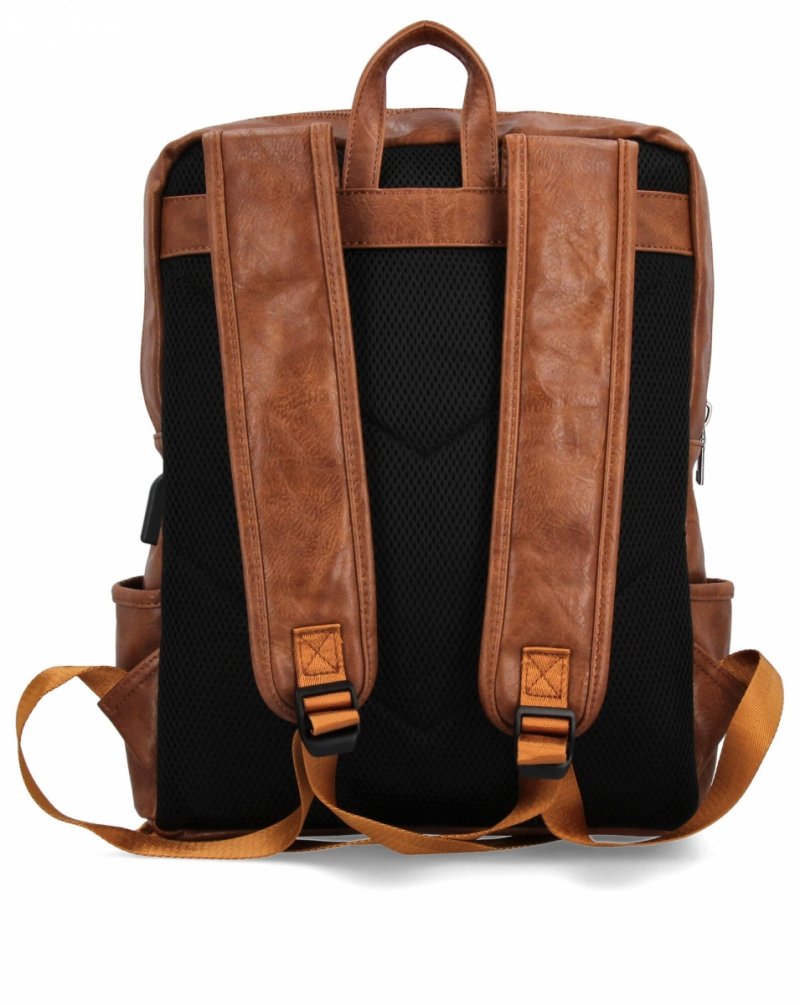 Stylowy Plecak Damski Vintage firmy Herisson Rudy