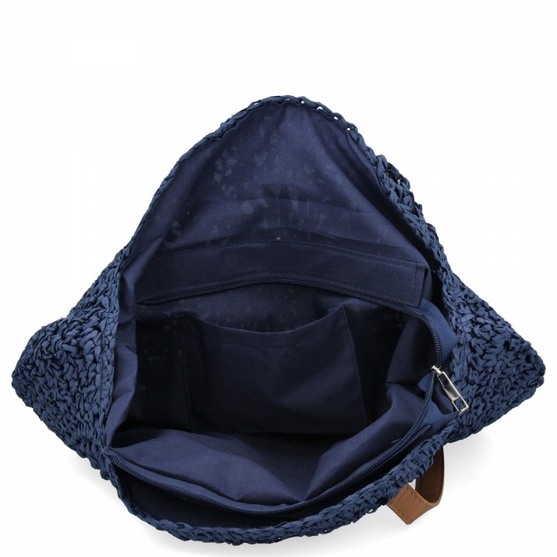 Torebka Damska Ratanowa firmy Herisson Granatowa