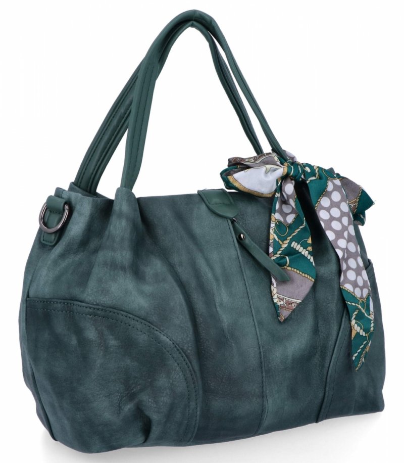 Torebka Damska typu Shopper Bag firmy Herisson Turkusowa