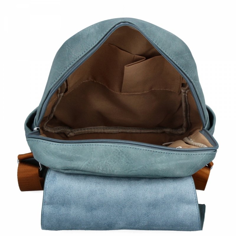 Plecak Damski w Stylu Vintage firmy Herisson Błękitny