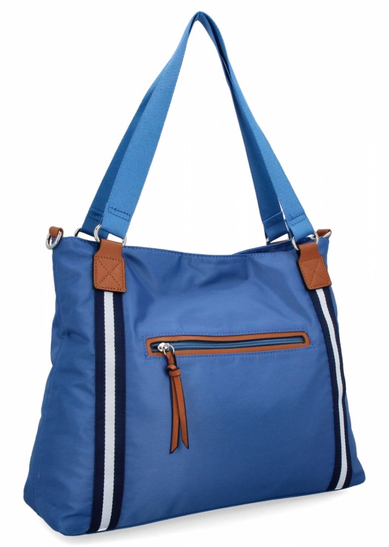 Torebka Damska typu Shopper Bag firmy Hernan Niebieska
