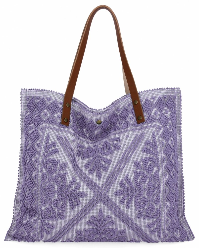 Modna Torebka Shopper Bag  Jasno Fioletowa