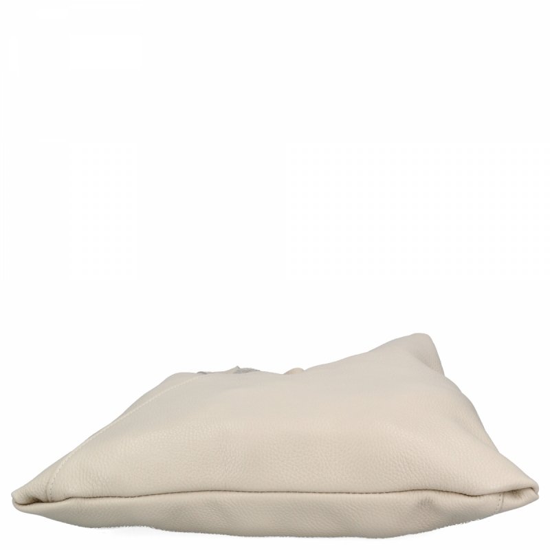 Torebka Skórzana Shopper Bag z Etui Beżowa