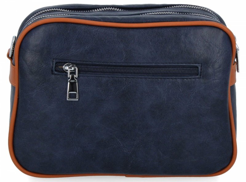 Dwukomorowa Torebka Listonoszka firmy Herisson Granatowa/Ruda