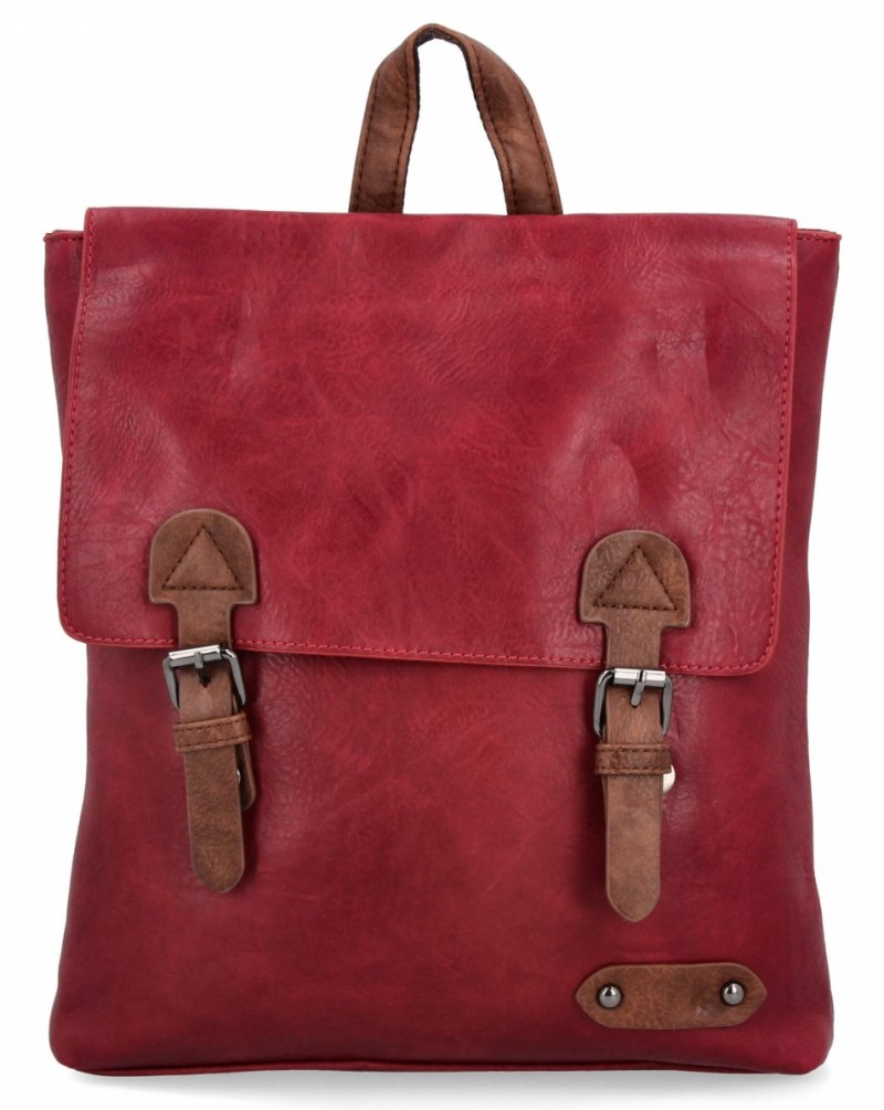 Plecak Damski w Stylu Vintage firmy Herisson  Bordowy