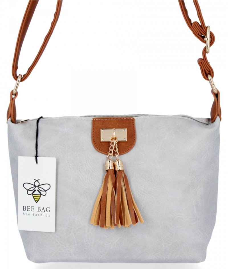 BEE BAG Torebka Damska Listonoszka Gianna Jasno Szara