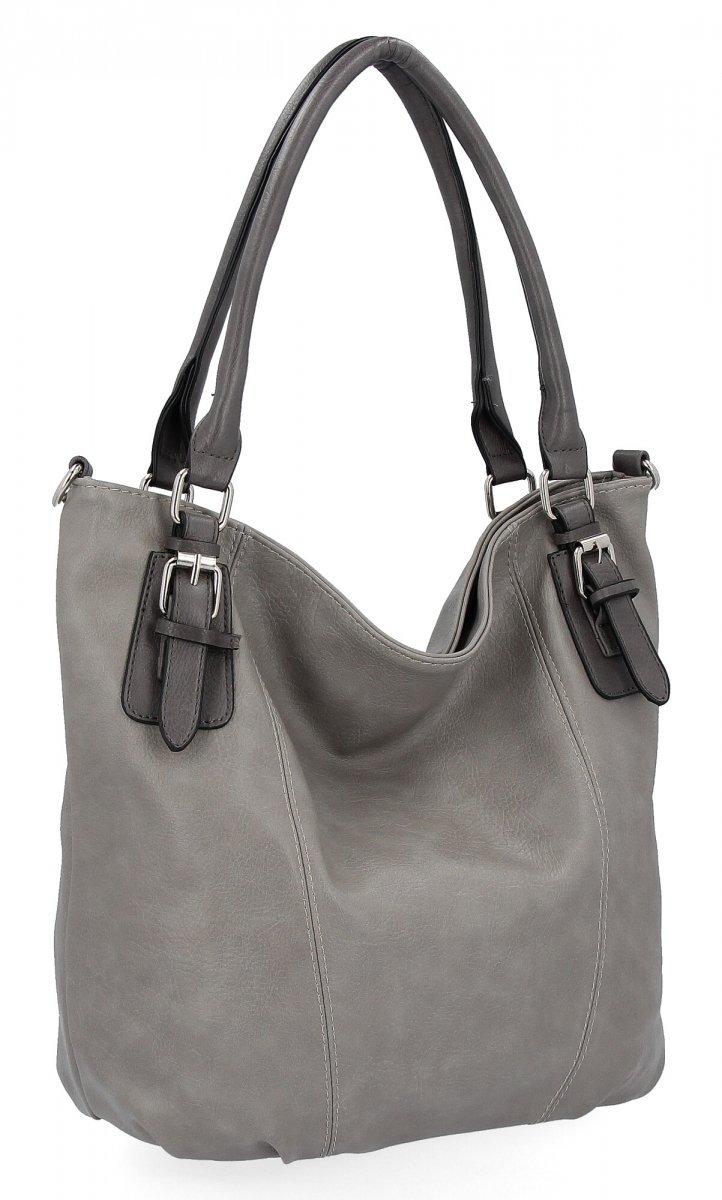 Torebka Damska Shopper Bag XL firmy Hernan Jasno Szara